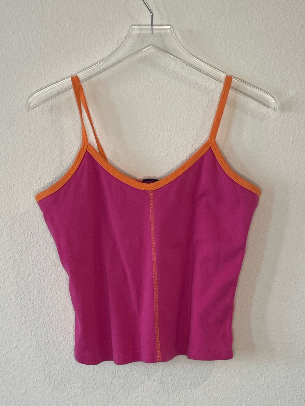 Target Xhilaration Y2K Pink Contrast-Trim Spaghetti Strap Tank Top